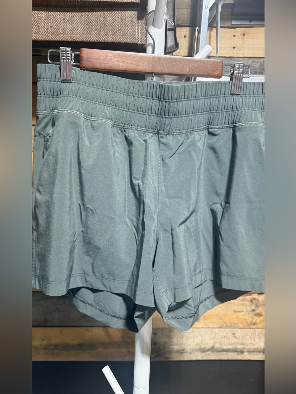 Free Fly Apparel Women’s Athletic Shorts - Sage Green Large